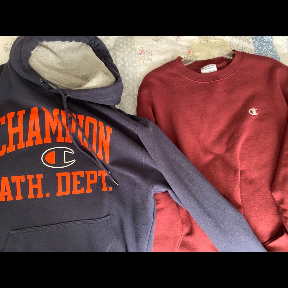 authentic champion hoodies in good condition